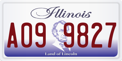 IL license plate A099827