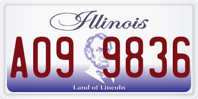 IL license plate A099836