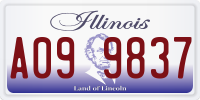 IL license plate A099837