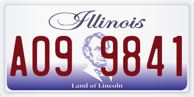 IL license plate A099841