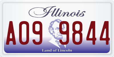 IL license plate A099844