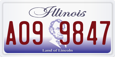 IL license plate A099847