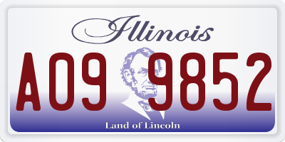 IL license plate A099852