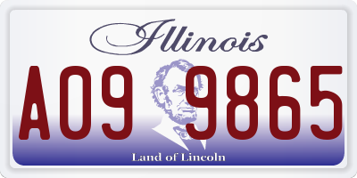 IL license plate A099865