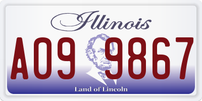 IL license plate A099867