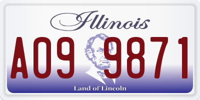 IL license plate A099871