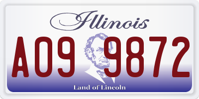 IL license plate A099872