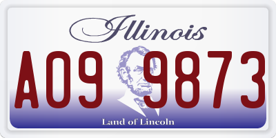 IL license plate A099873
