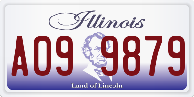 IL license plate A099879