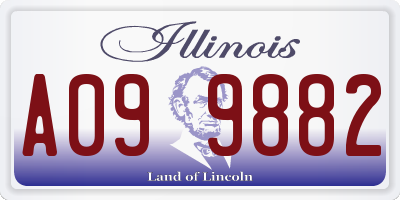 IL license plate A099882