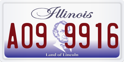 IL license plate A099916