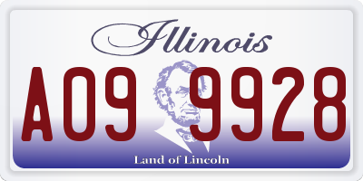 IL license plate A099928