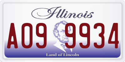 IL license plate A099934