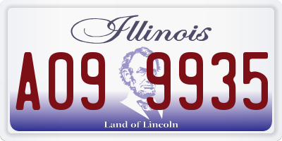 IL license plate A099935