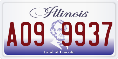 IL license plate A099937