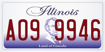 IL license plate A099946