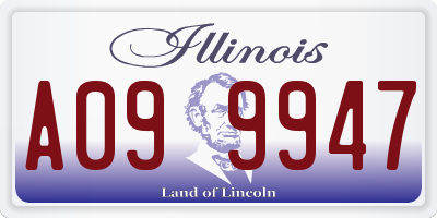 IL license plate A099947