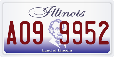 IL license plate A099952