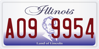 IL license plate A099954