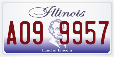 IL license plate A099957