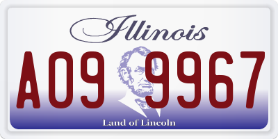 IL license plate A099967