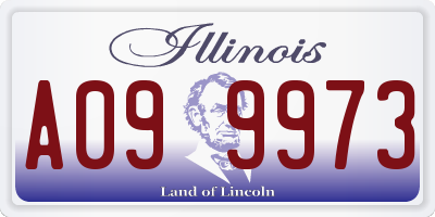 IL license plate A099973