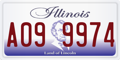 IL license plate A099974