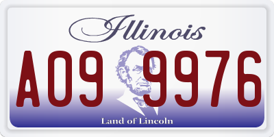 IL license plate A099976