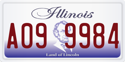 IL license plate A099984