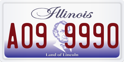 IL license plate A099990
