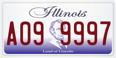 IL license plate A099997