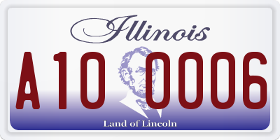 IL license plate A100006