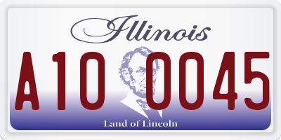 IL license plate A100045