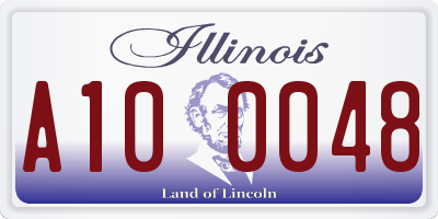 IL license plate A100048