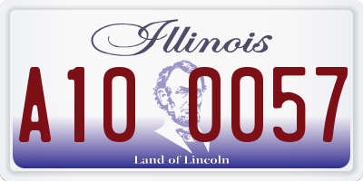 IL license plate A100057