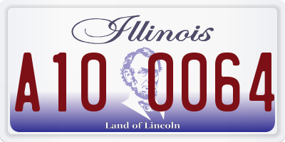 IL license plate A100064