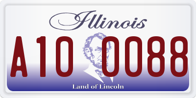 IL license plate A100088