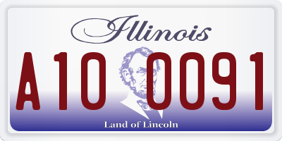 IL license plate A100091
