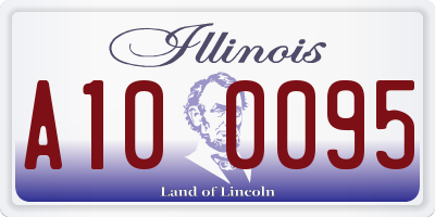 IL license plate A100095