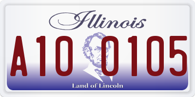 IL license plate A100105