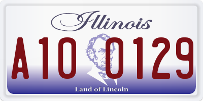 IL license plate A100129