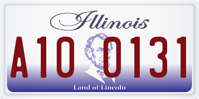 IL license plate A100131
