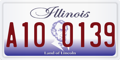 IL license plate A100139