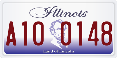 IL license plate A100148