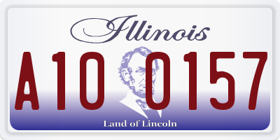 IL license plate A100157