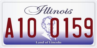 IL license plate A100159