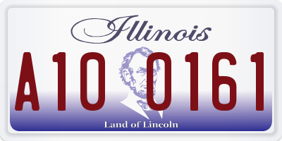 IL license plate A100161