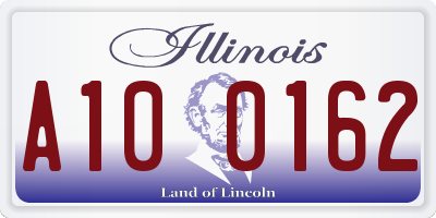 IL license plate A100162