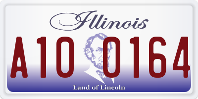 IL license plate A100164