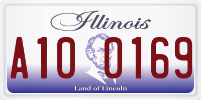 IL license plate A100169